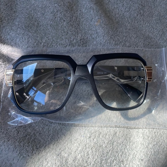 ⭐️CELEBRITY  MATTE BLACK Gazelle STYLE Retro Frame Glasses *NEW* - Picture 3 of 9